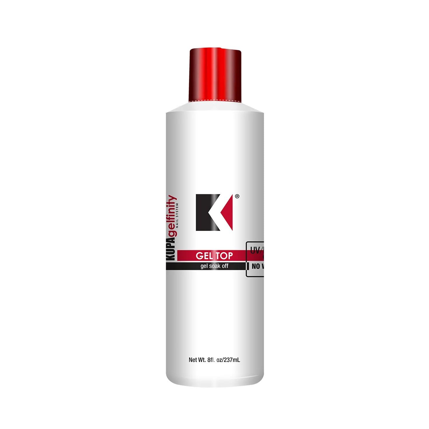 Imagen del bote de 8 onzas de KUPA GelFinity con brillo duradero para uñas.