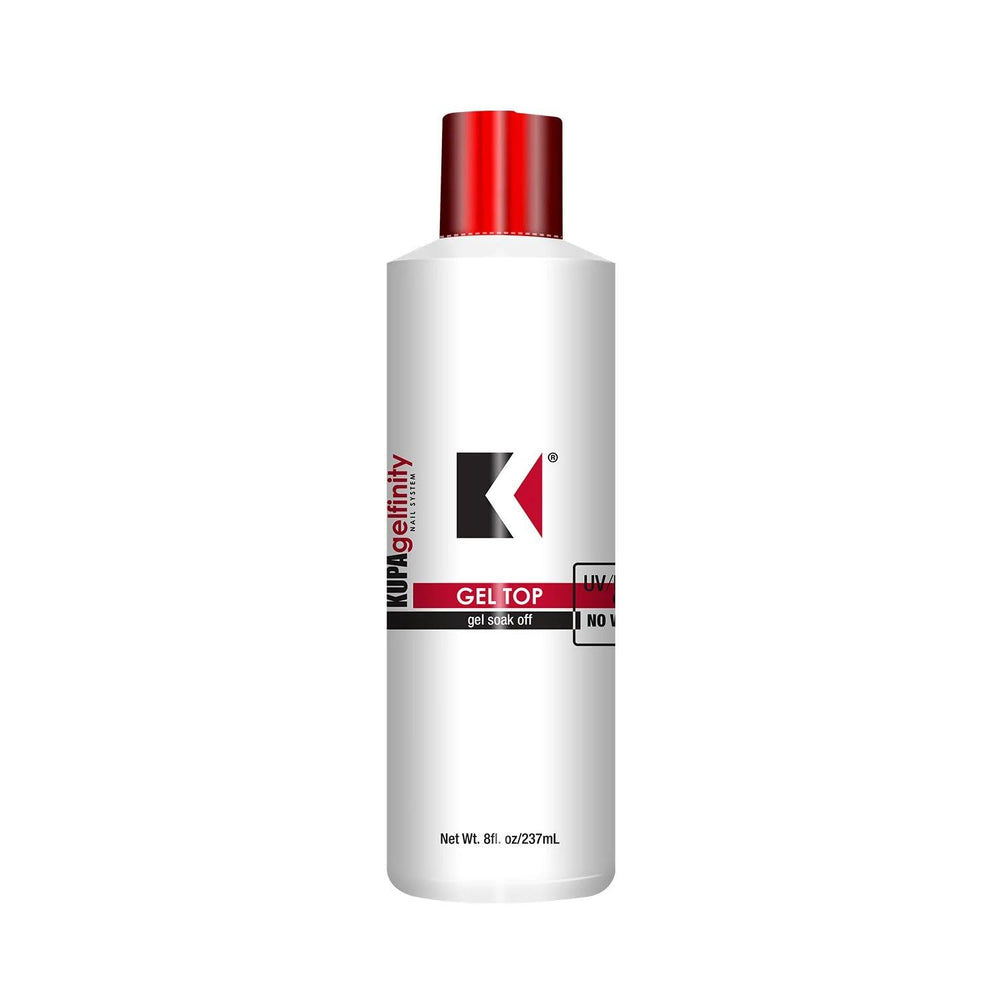 Imagen del bote de 8 onzas de KUPA GelFinity con brillo duradero para uñas.