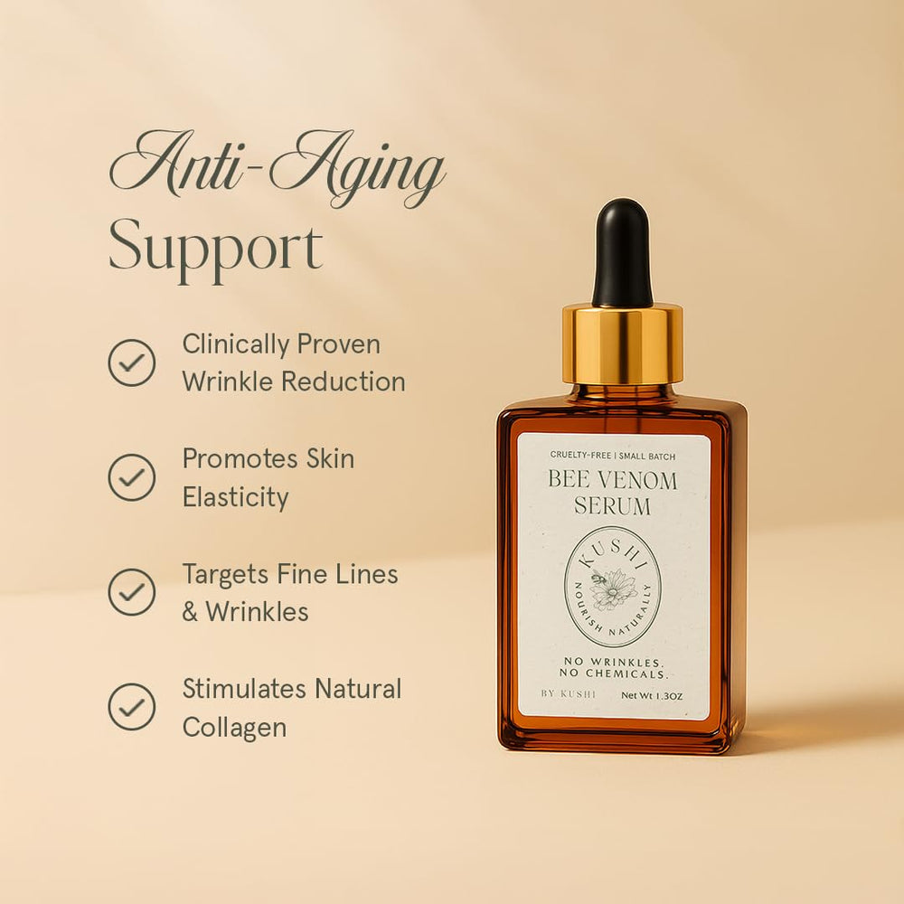 KUSHI Sérum Venin d'Abeille, gouttes précises pour nourrir la peau
