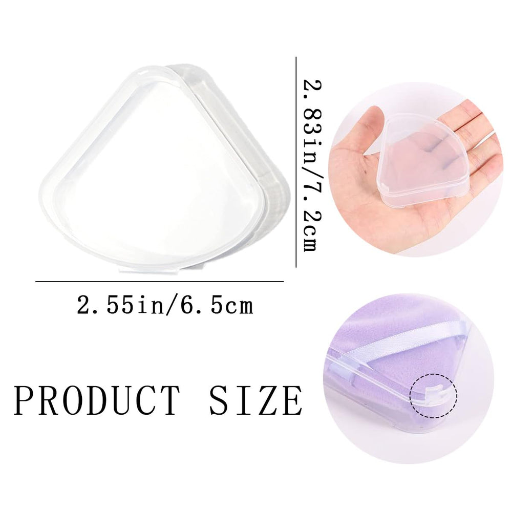 KuuGuu: estuche triangular transparente para puff, fácil identificación en el tocador.
