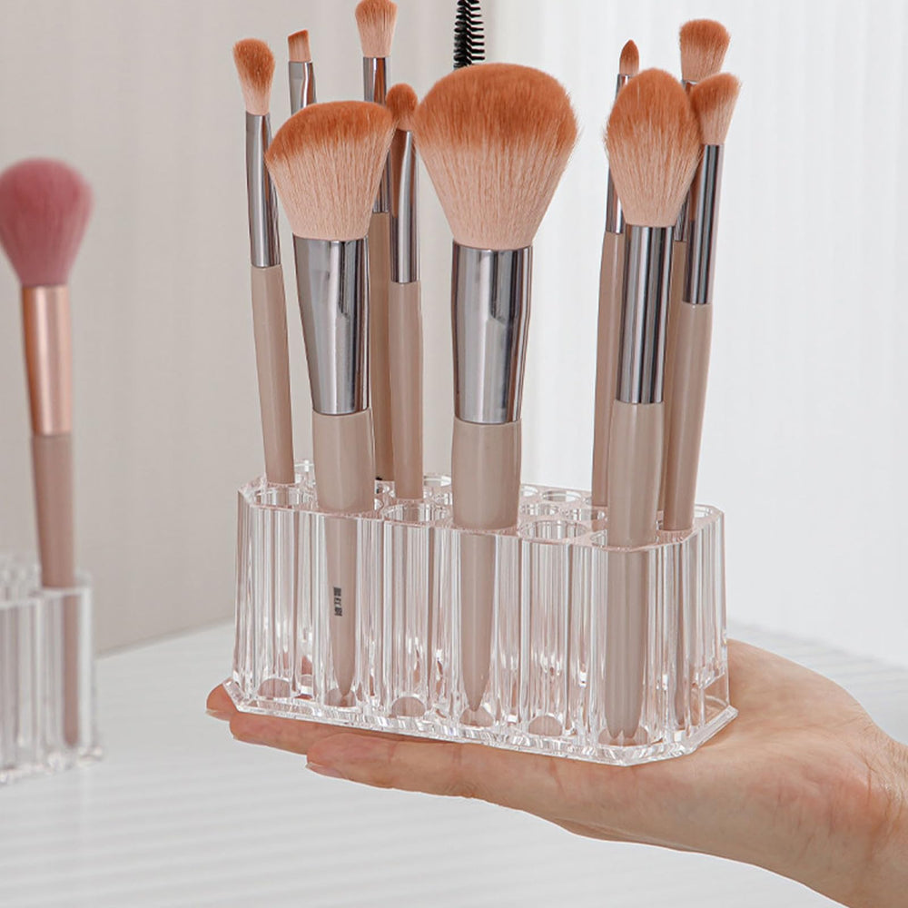 KYHYFJMD Expositor de maquillaje acrílico transparente ideal para el tocador.