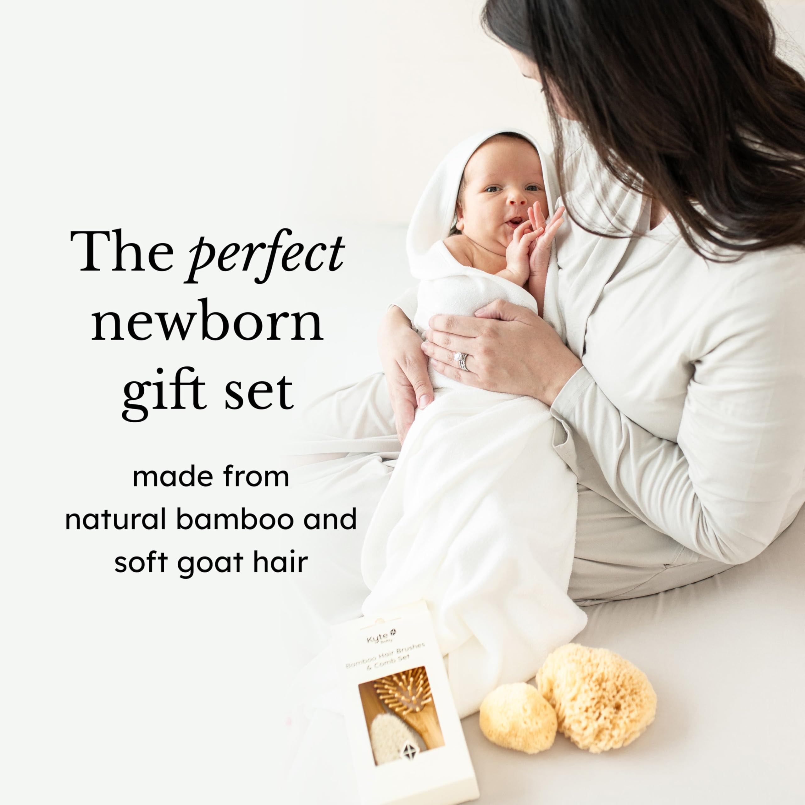 KYTE BABY mango de bambú ergonómico para agarre cómodo.