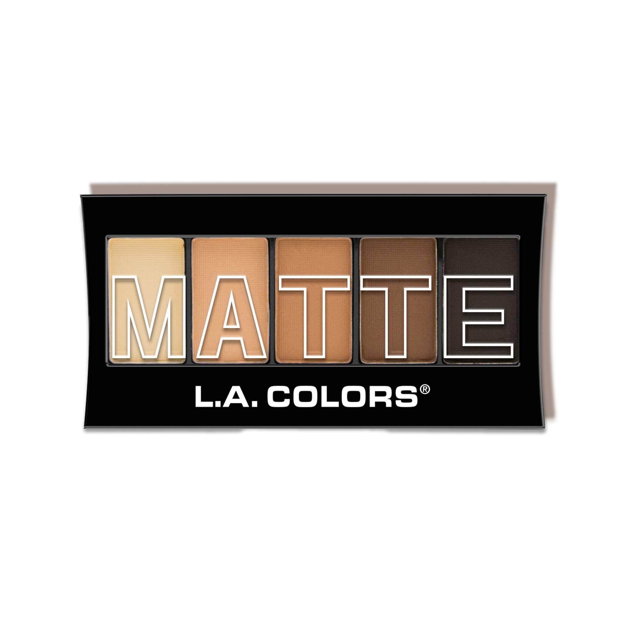 L.A. COLORS paleta sombras mate marrón-tweed para looks equilibrados y duraderos