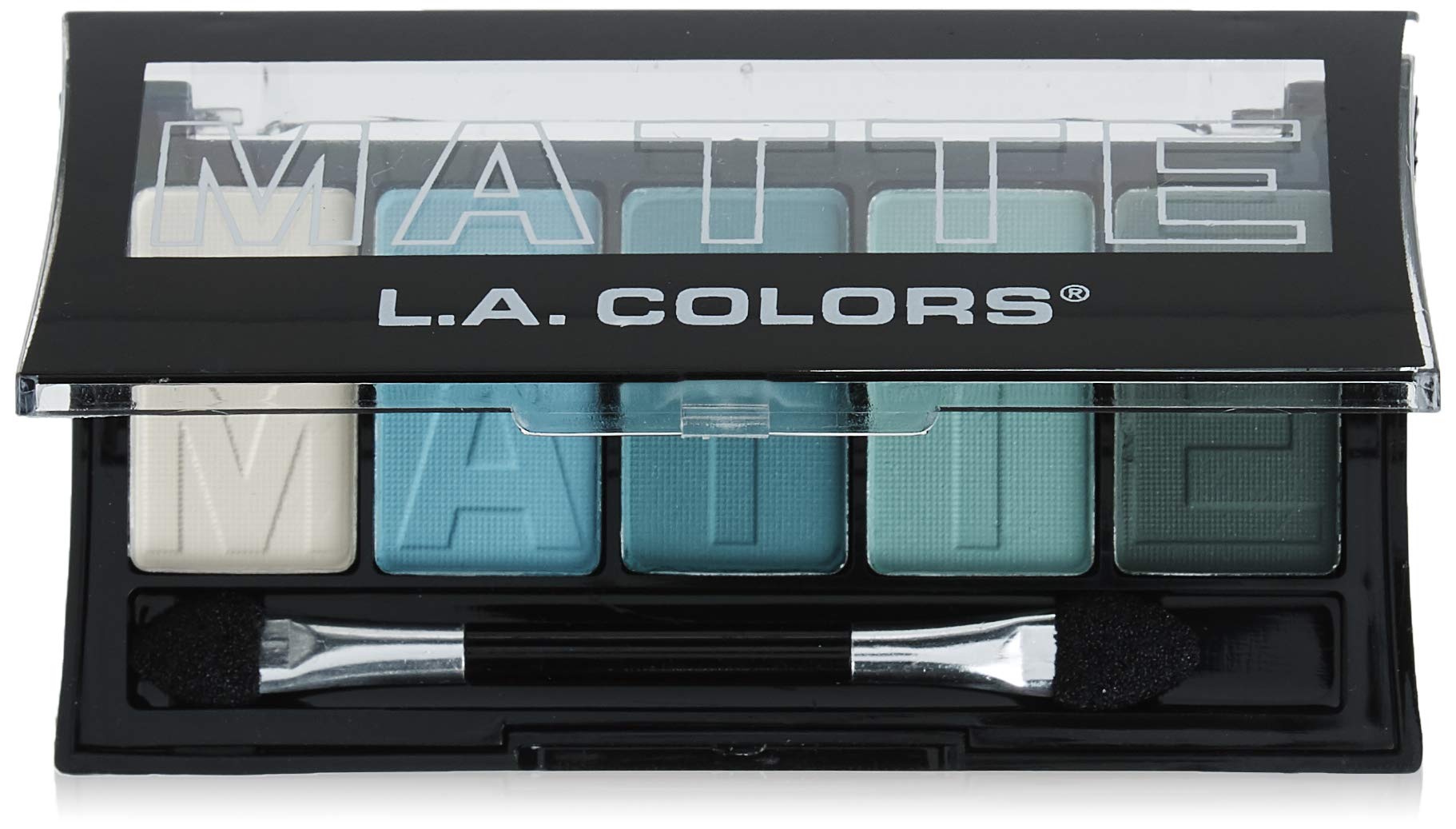 L.A. COLORS paleta 5 sombras mate turquesa-argyle para color duradero.