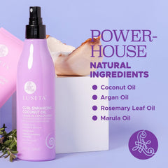 L LUSETA spray para rizos, definición suave y control de encrespamiento