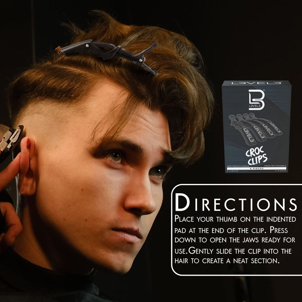 L3 Nivel 3 Clips Croco útiles para peinado, coloración y secado del cabello.