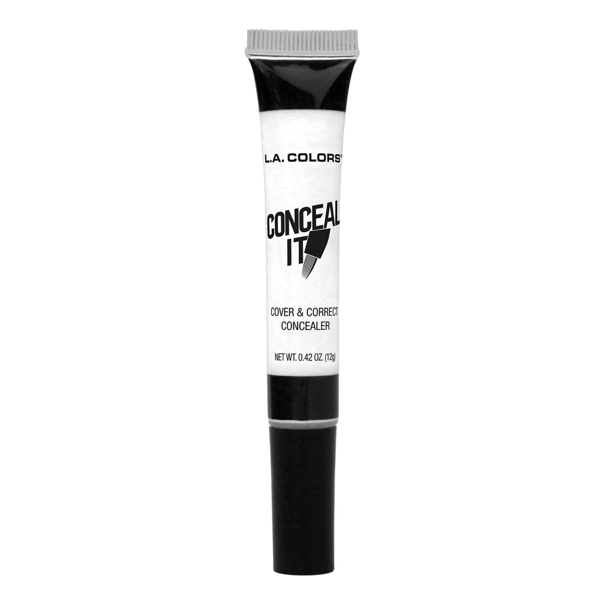 L.A. COLORS Conceal It Concealer con aplicador-pincel para cobertura precisa y rápida.
