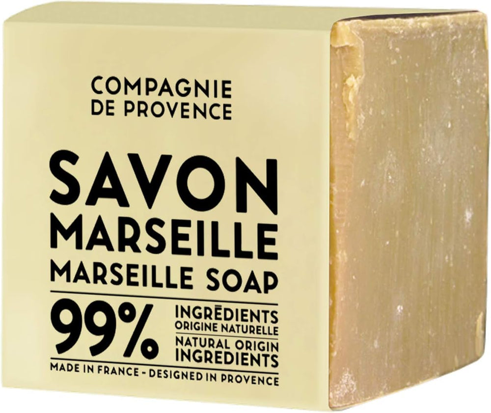 La Compagnie de Provence Jabon Marsella cubo frente, ideal para uso diario