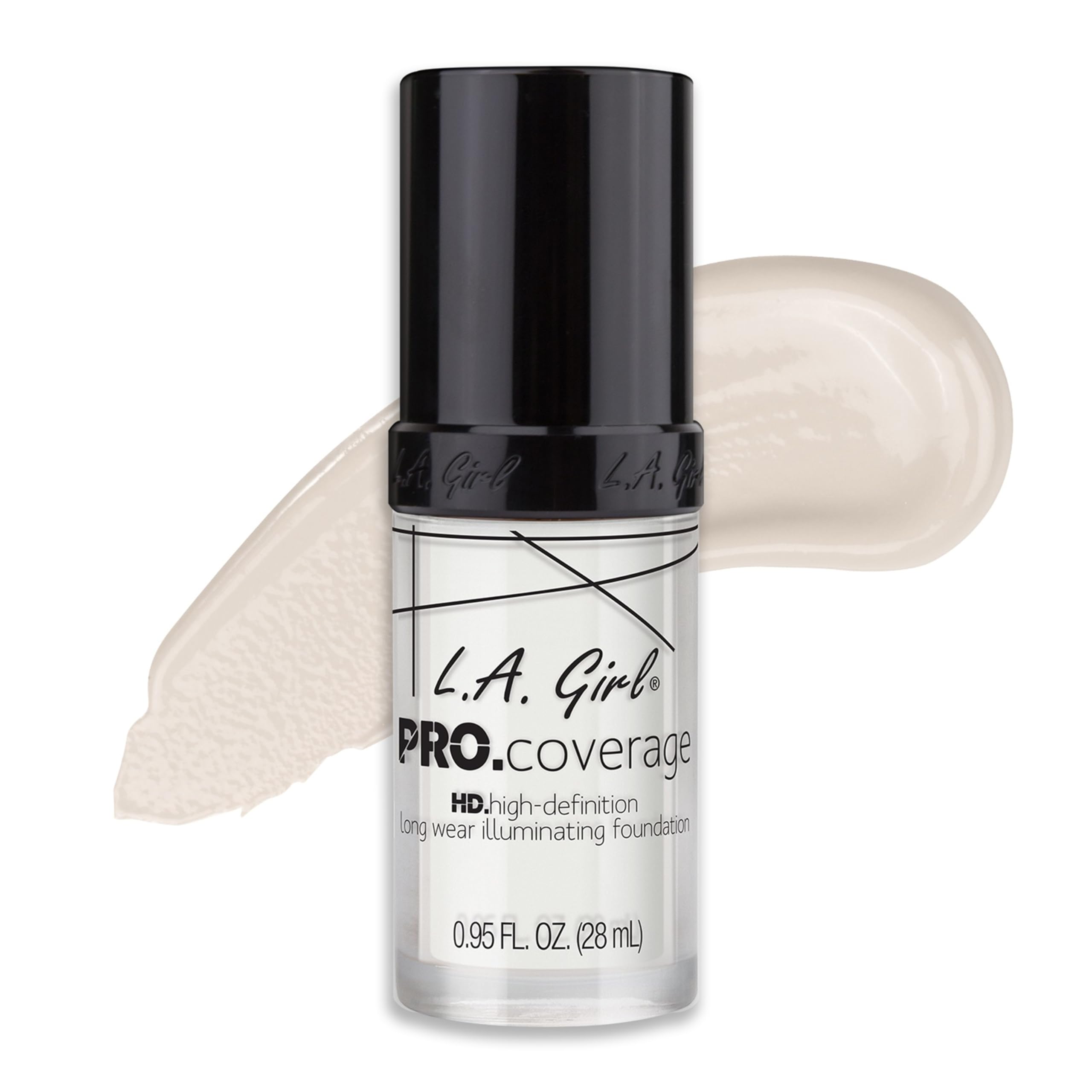 L.A. Girl Pro Coverage Foundation, vertido en botella, hidrata y cuida la apariencia de la piel.
