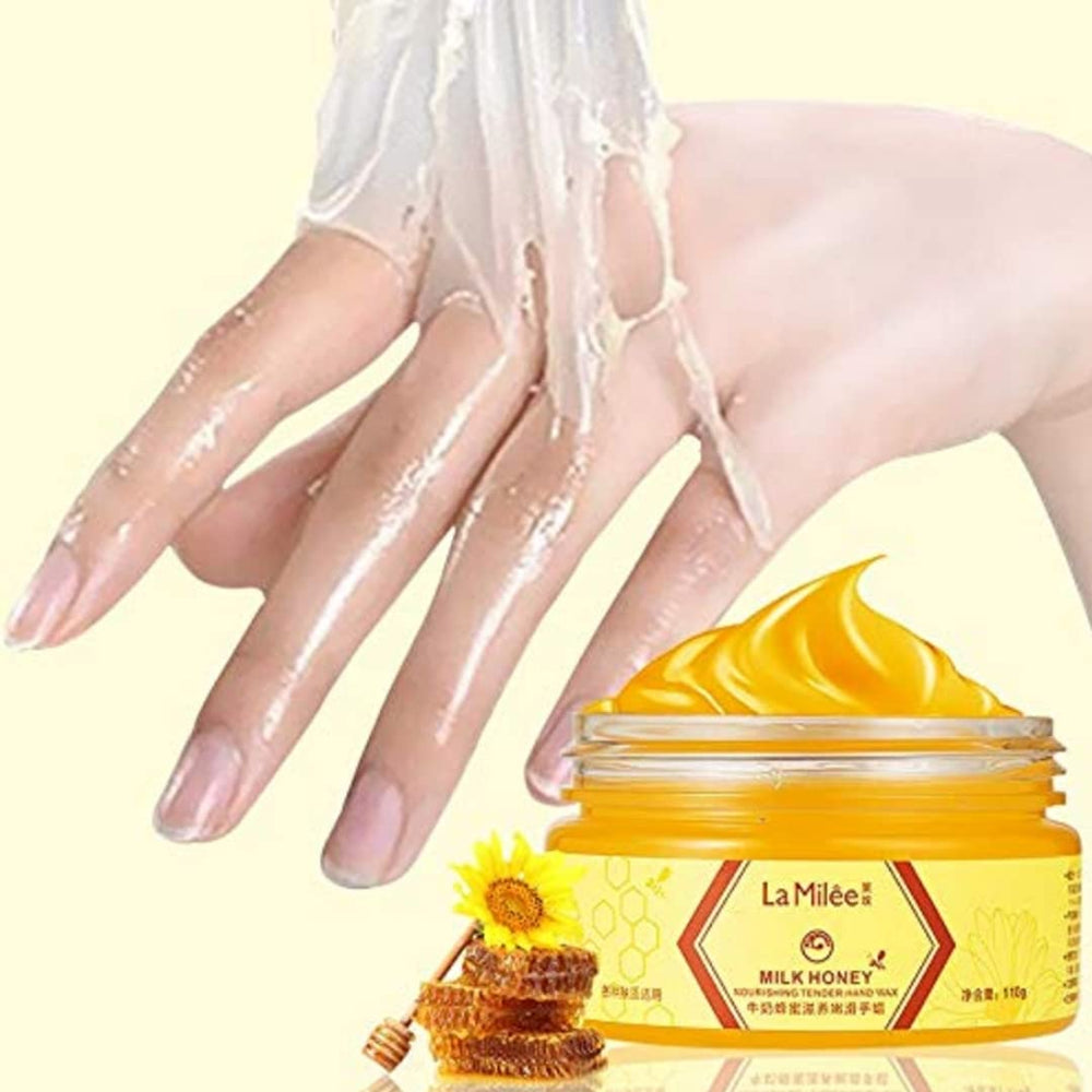 La Milee mascarilla mano leche miel hidrata suavemente la piel.