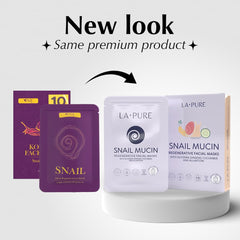 La PURE Mascarilla de mucina de caracol, hoja de algodón suave para hidratación.