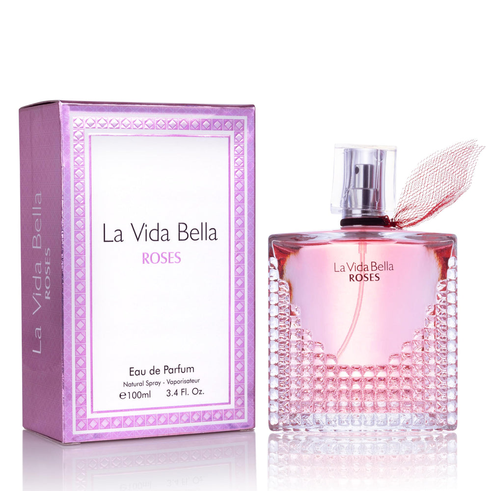 La Vida Bella Roses, botella elegante para uso diario.