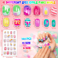 Labeol uñas falsas para niñas con diseños divertidos para jugar y crear.