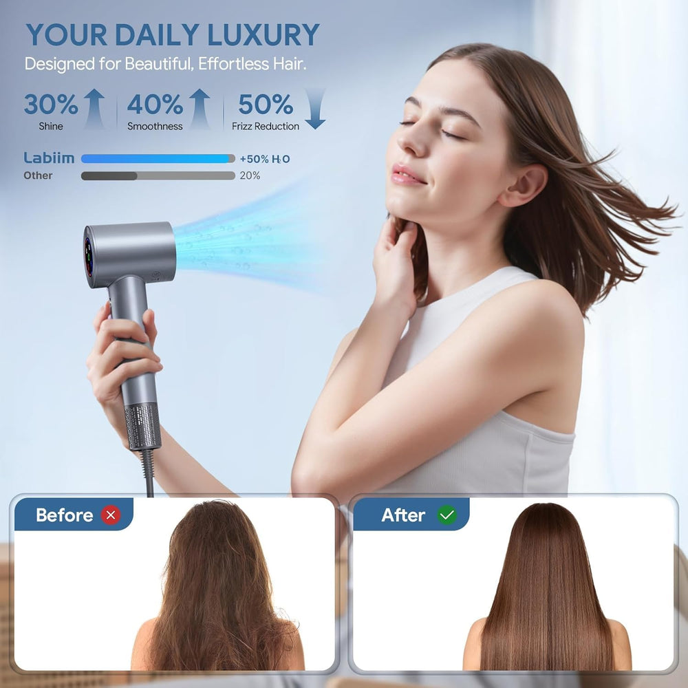Labiim secador con cuatro ajustes y tres velocidades para todos los tipos de cabello