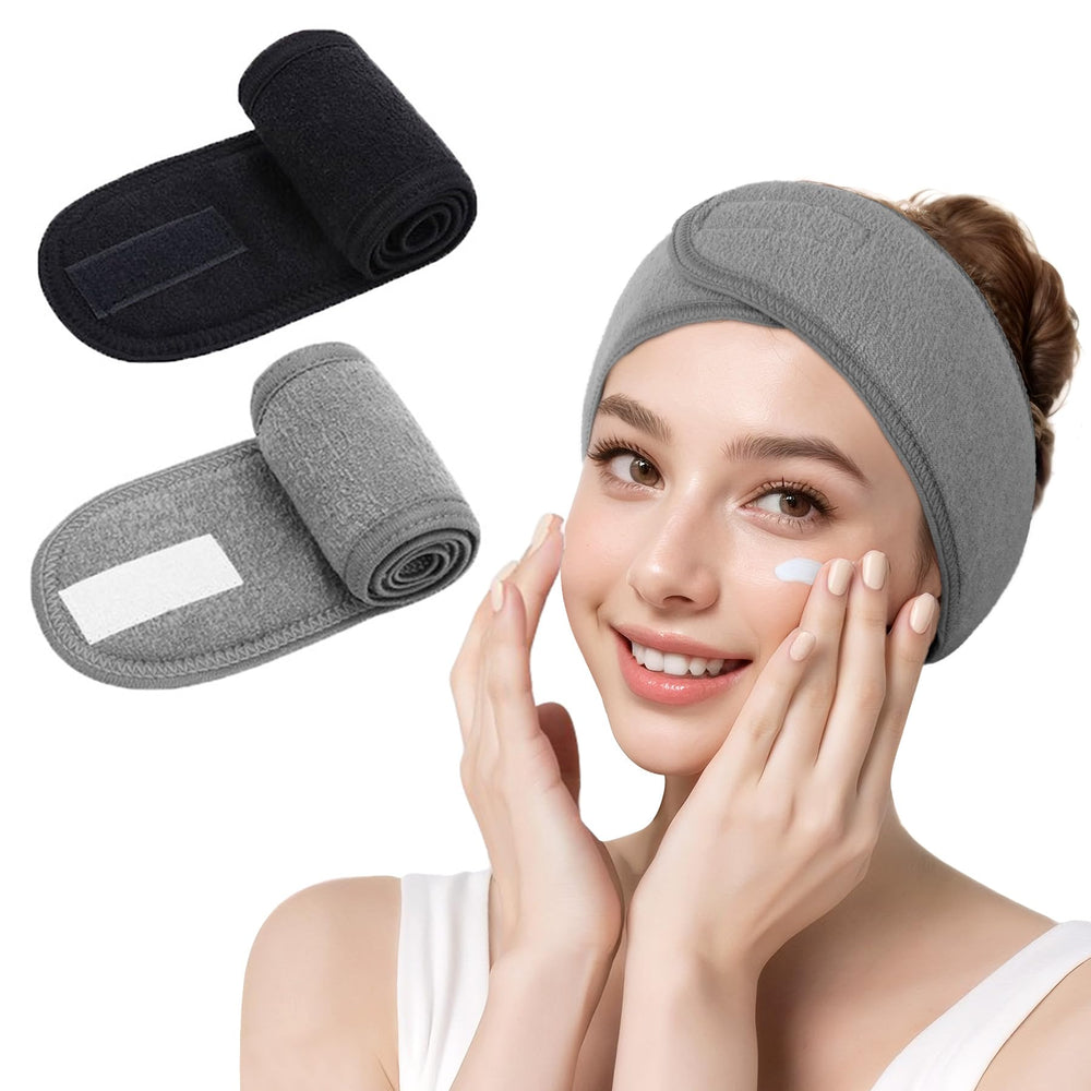 Diadema LADES Spa de tela terry suave para cabello durante la limpieza facial