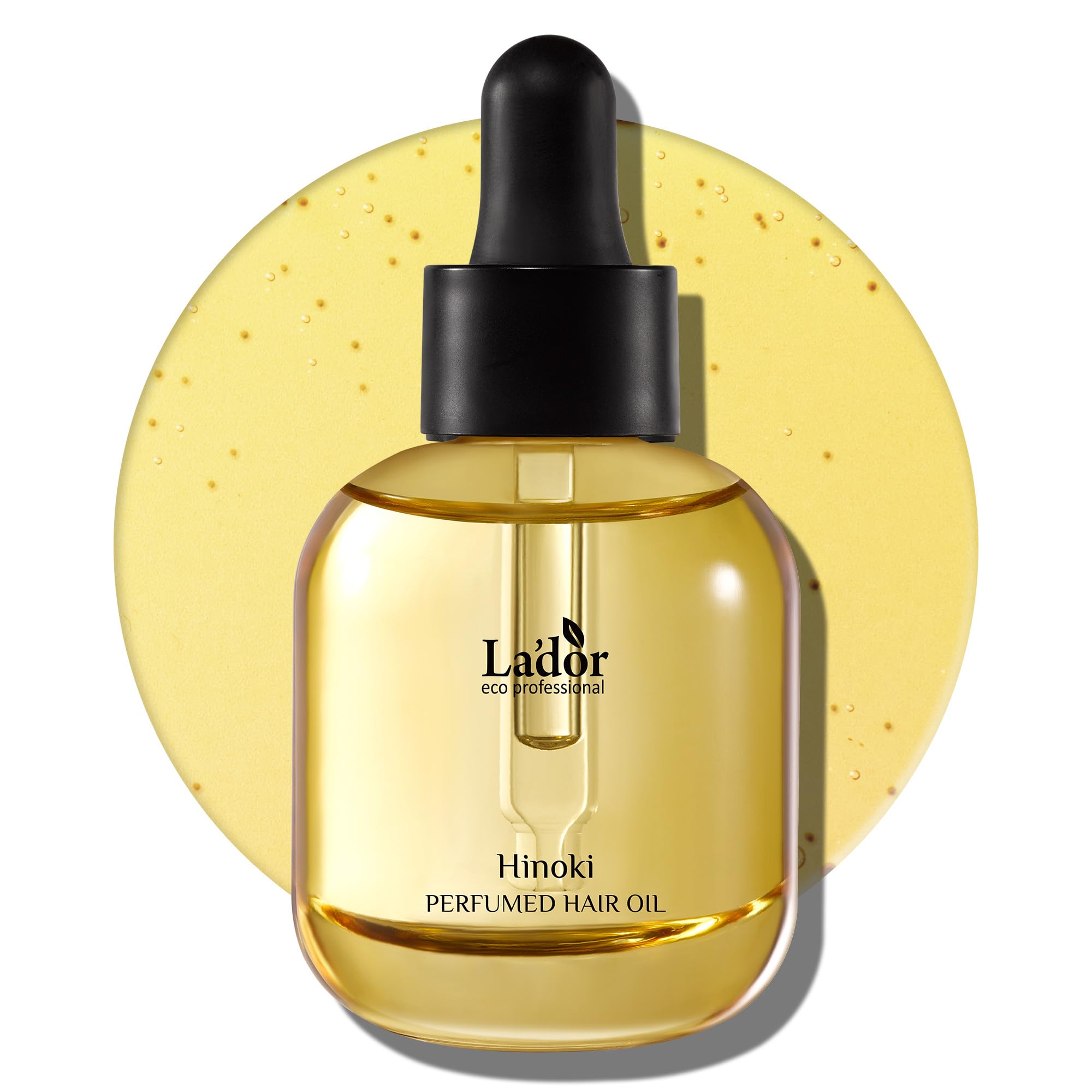 LADOR Aceite perfumado para cabello Hinoki en frasco, ilumina el cabello.