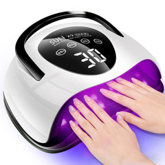 LadyMisty 268W UV LED Nail Lamp front view for fast gel curing