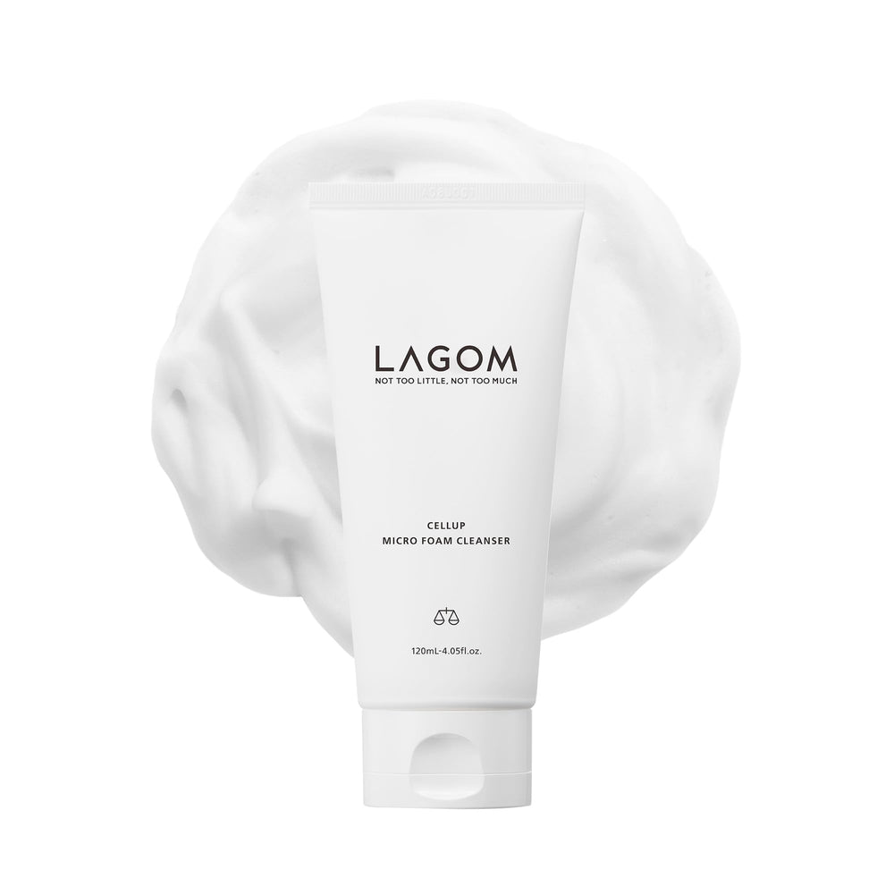 LAGOM Cellup con burbujas micro-densas para limpiar poros y eliminar impurezas