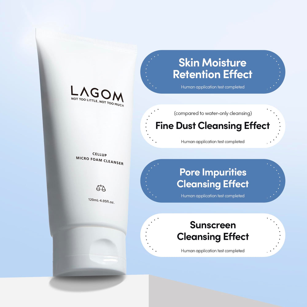LAGOM Cellup no requiere doble limpieza, simplifica la rutina diaria