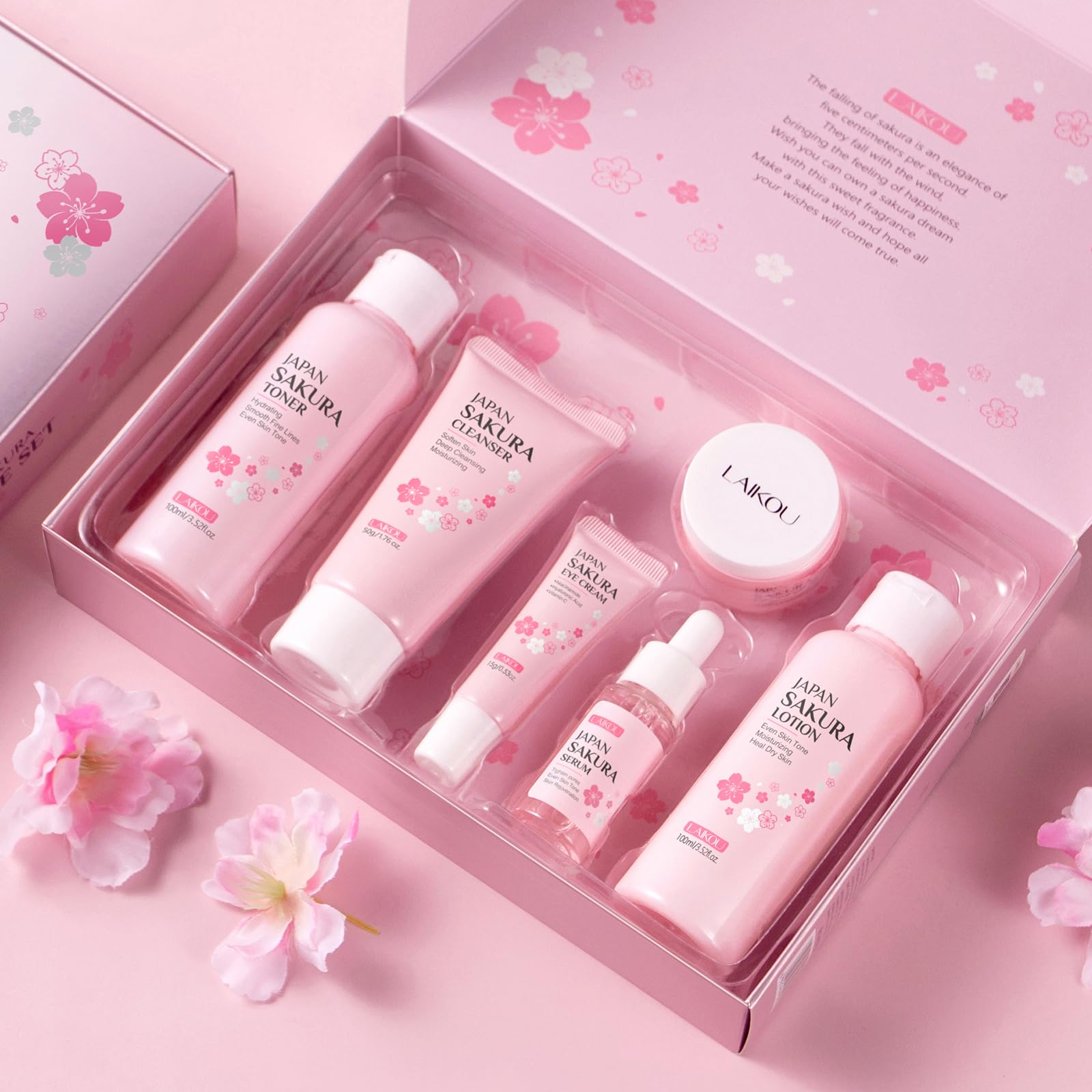 Laikou crema facial Sakura hidrata y nutre piel sensible.