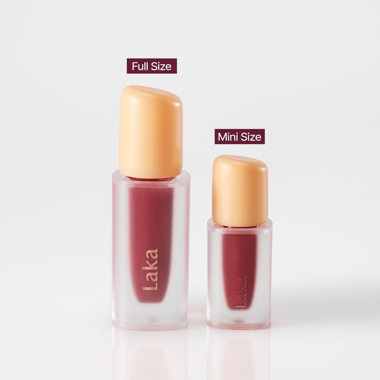 Laka Fruity Glam Lip Tint Mini acabado glaseado que realza el color.