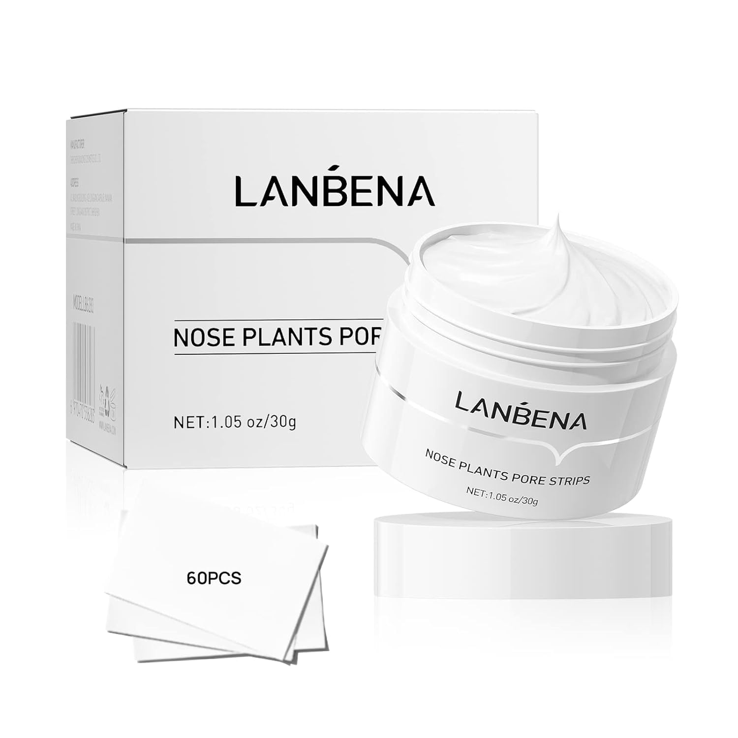 LANBENA mascarilla despegable nariz para limpieza de poros y piel suave