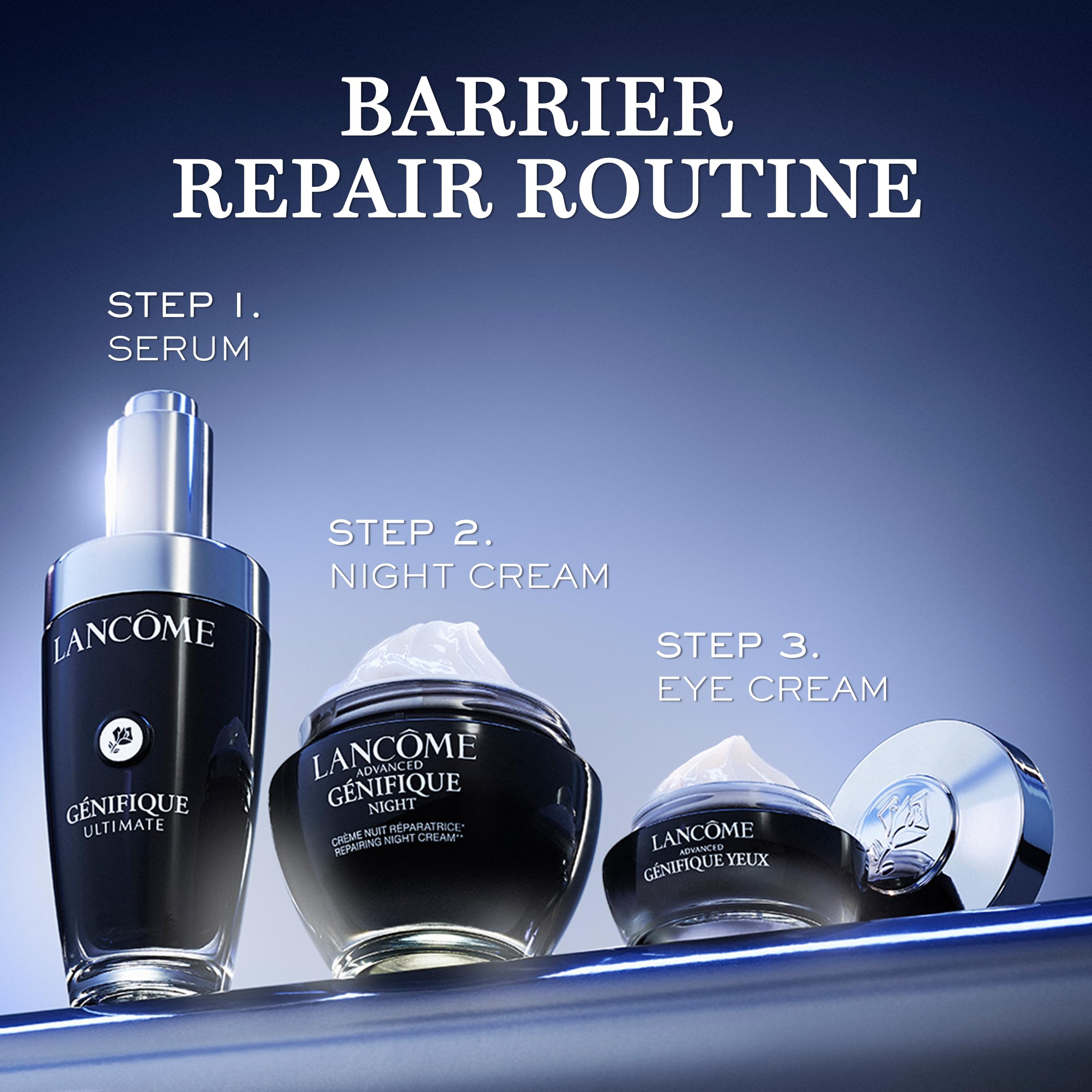 Lancôme Génifique Recuperación Suero, piel más suave y líneas menos visibles.