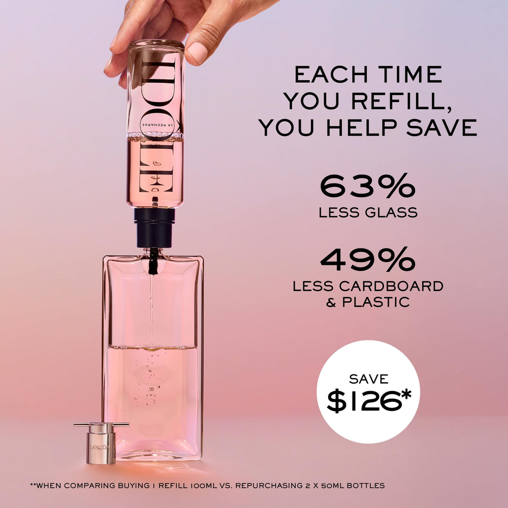 Lancôme Idôle: frasco horizontal único para un toque contemporáneo.