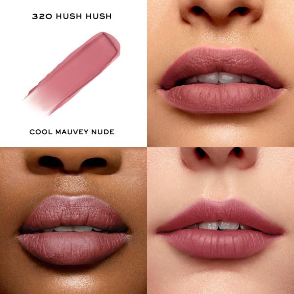Lancôme L'Absolu Rouge Intimatte, finition soft mat pour couleur homogène.