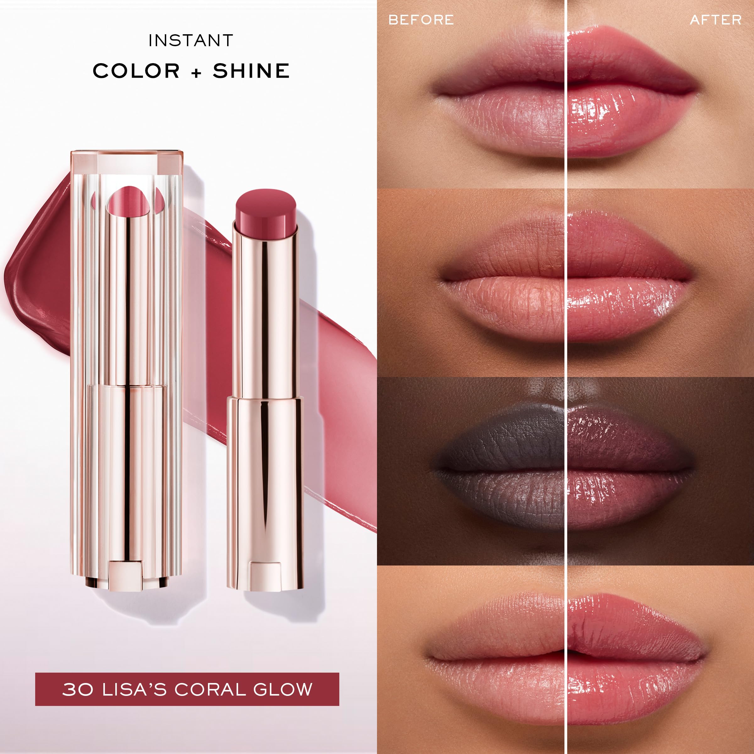 Couleurs modulables Lip Idôle Butterglow avec 14 teintes disponibles.