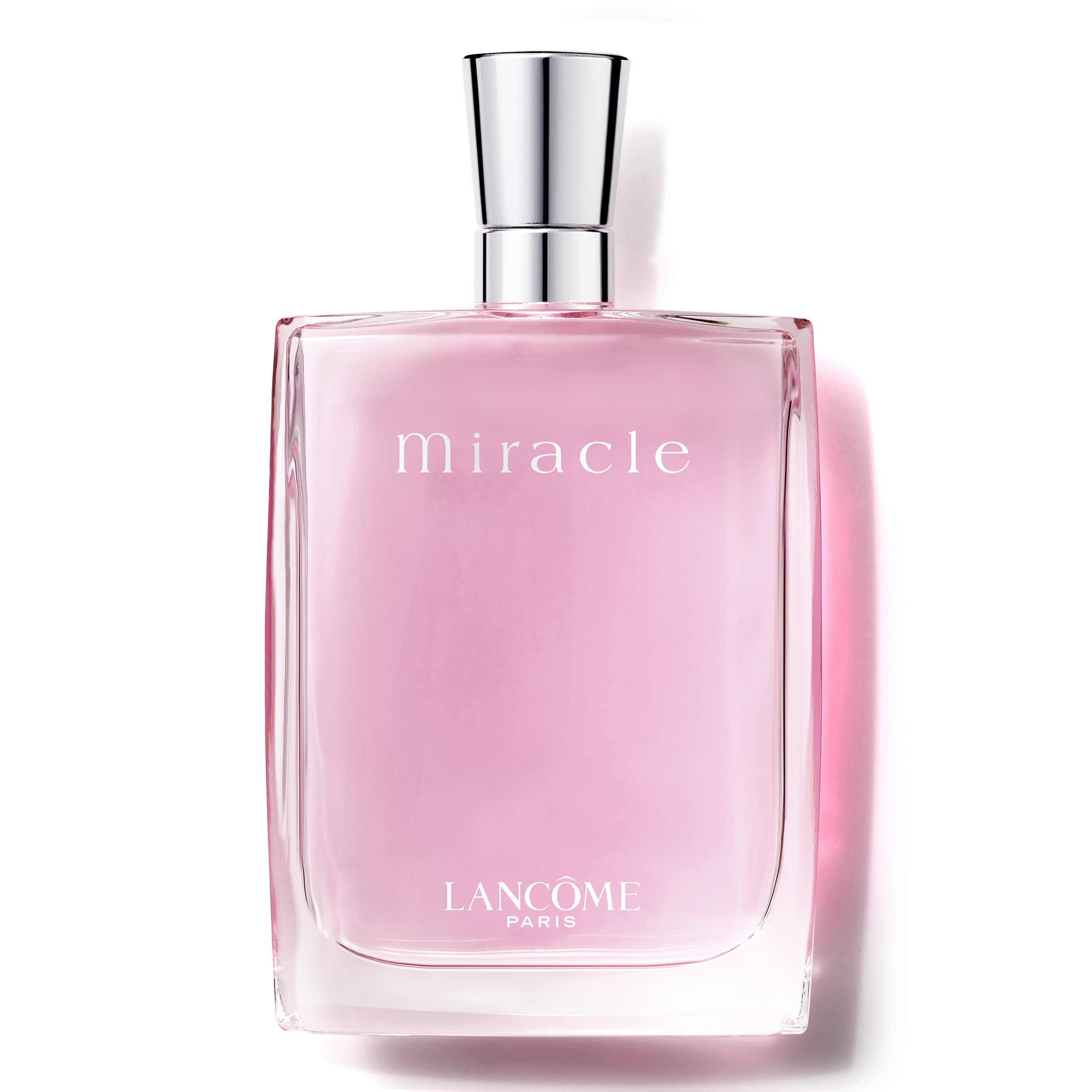 Lancôme Miracle frasco brillante ideal para lucir en el tocador durante el día.