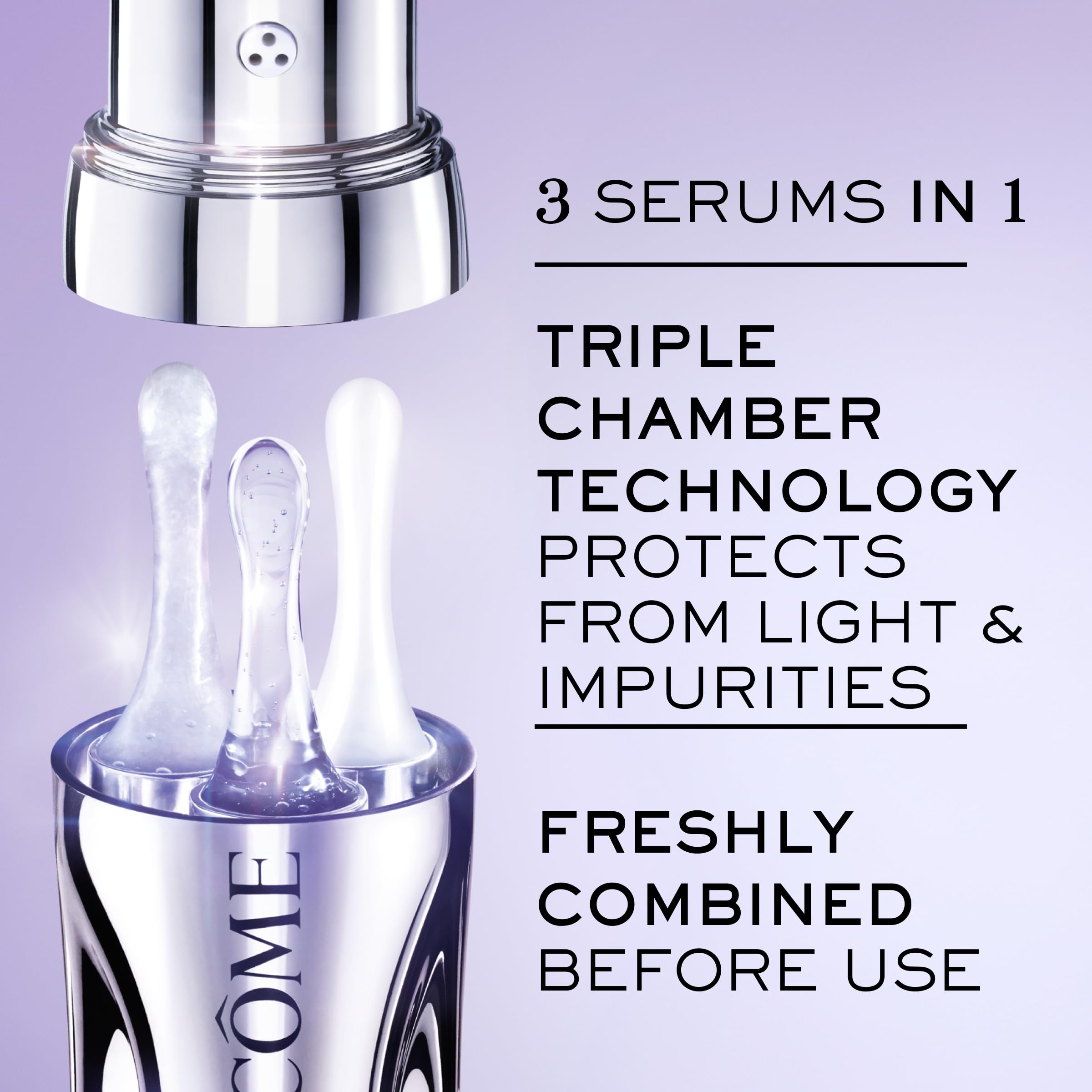 Lancôme Rénergie H.C.F. Triple Serum – ingrédients hyaluroniques pour hydrater durablement.