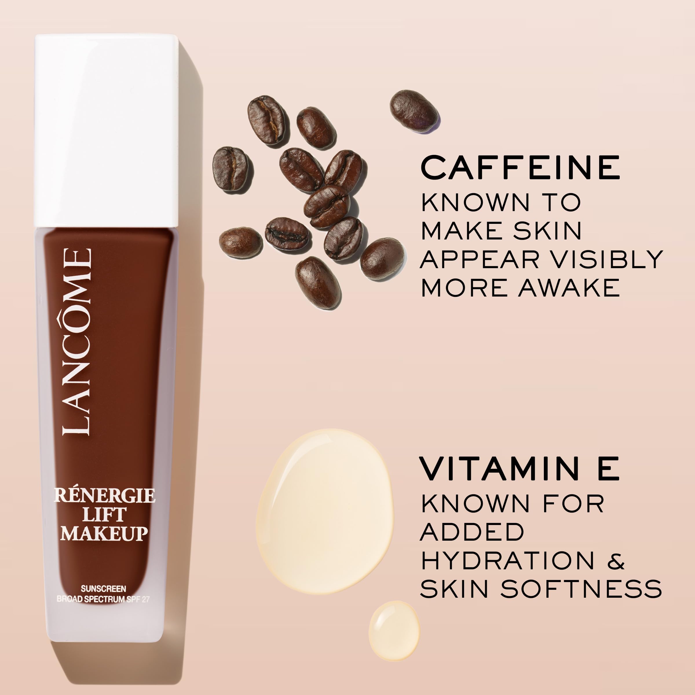 Lancôme Renergie Lift, tono uniforme y acabado suave, con control de transferencia.