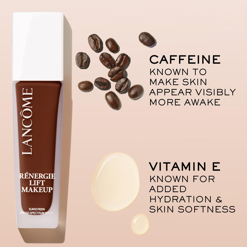 Lancôme Renergie Lift, tono uniforme y acabado suave, con control de transferencia.