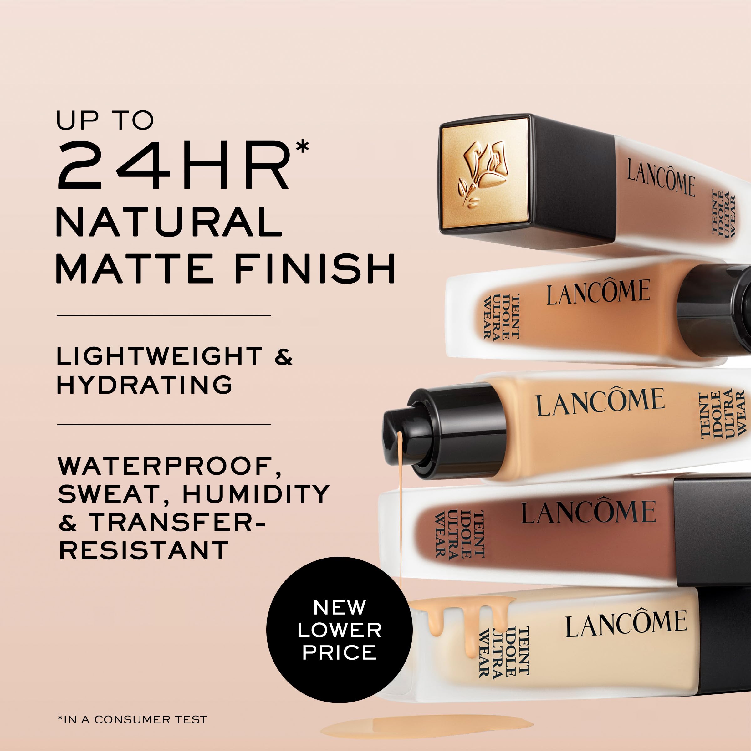 Lancôme Teint Idole Natural Matte: tapa negra y empaque moderno para uso diario.