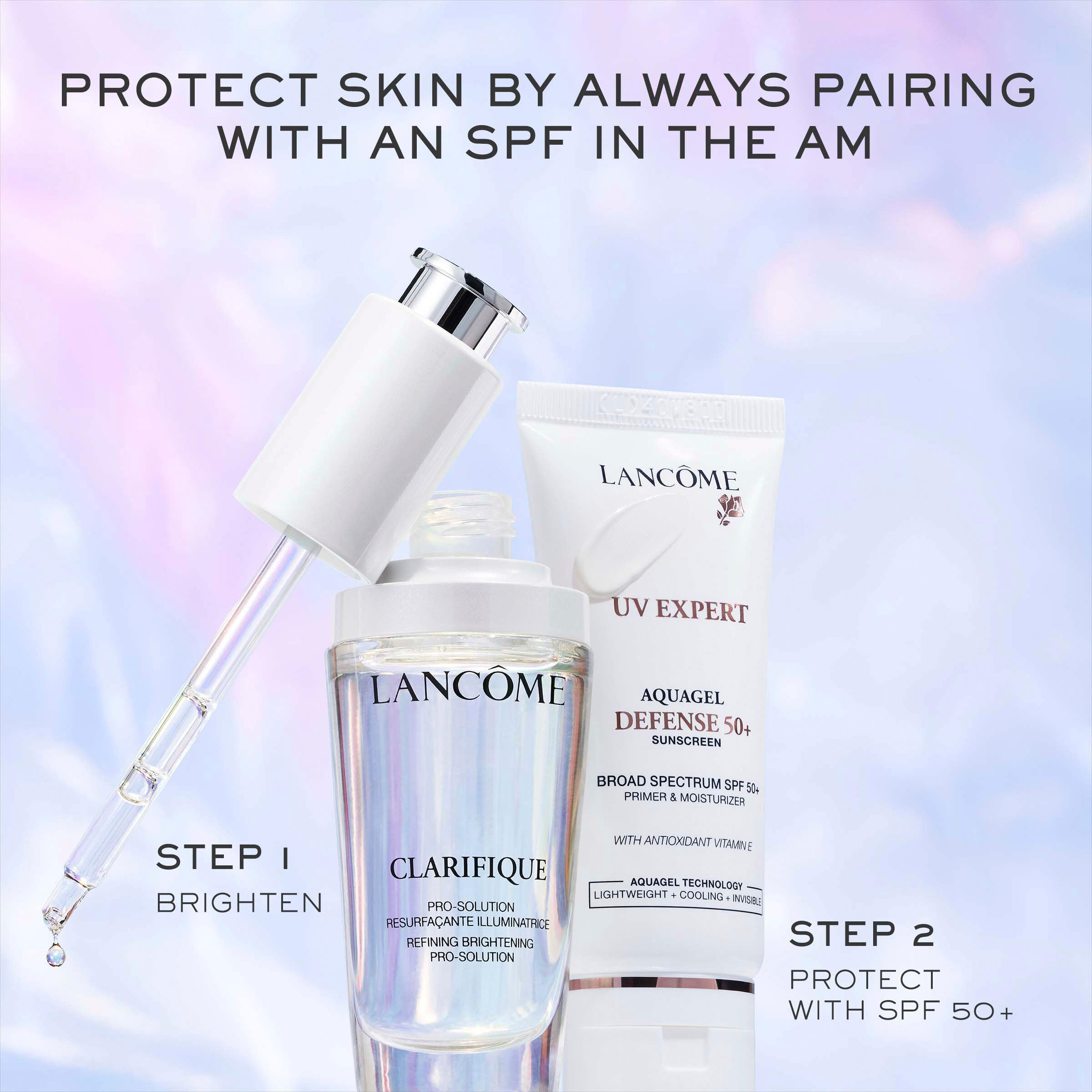 Lancôme UV Expert Defense, envase compacto para retoques diarios.