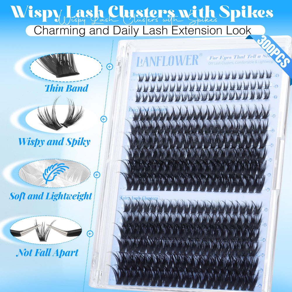 Lanflower bottom lash clusters add volume and definition