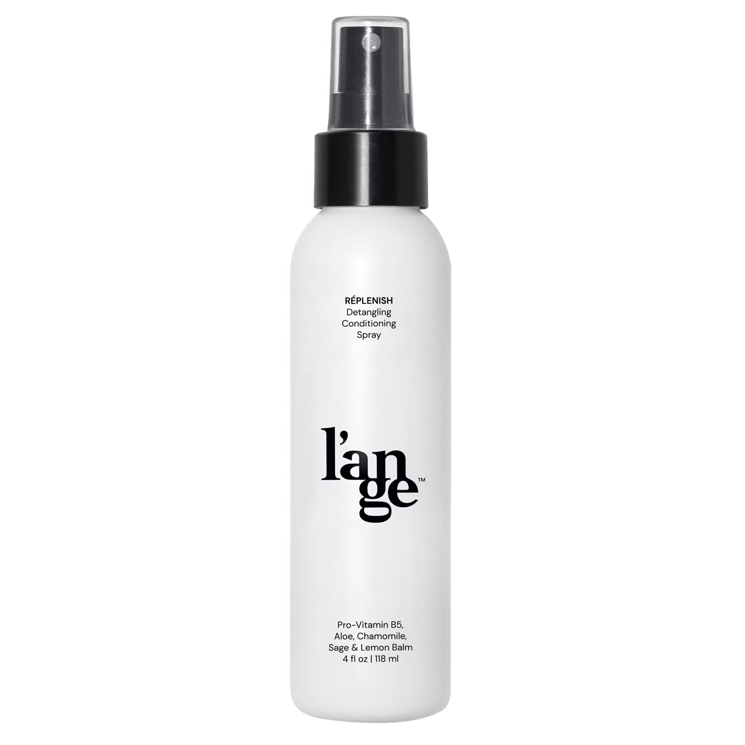 L'ANGE HAIR Replenish Leave-In Detangler bottle front view for easy detangling.