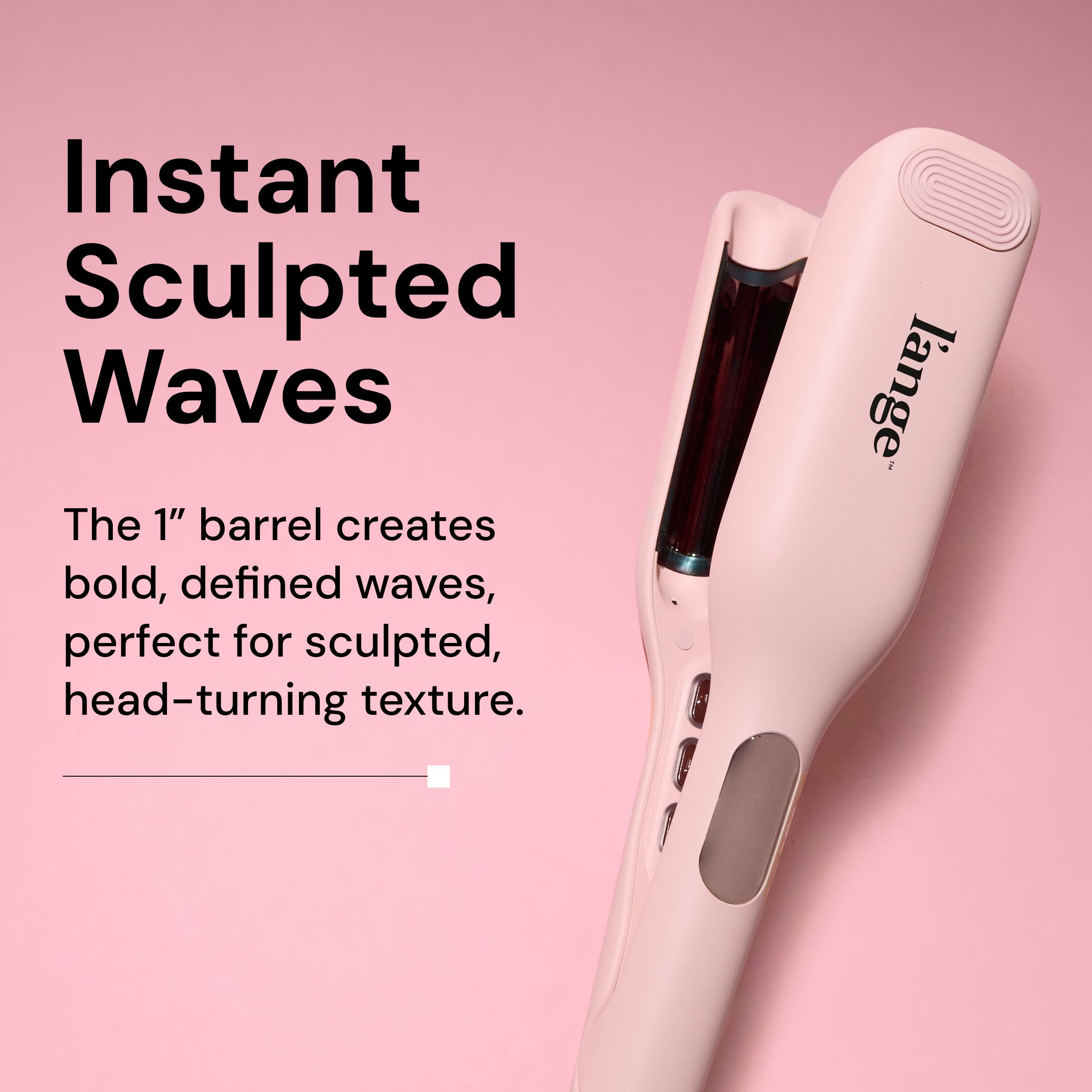 Rizador SculptWaver de L'ANGE HAIR con iones negativos para brillo y frizz controlado.