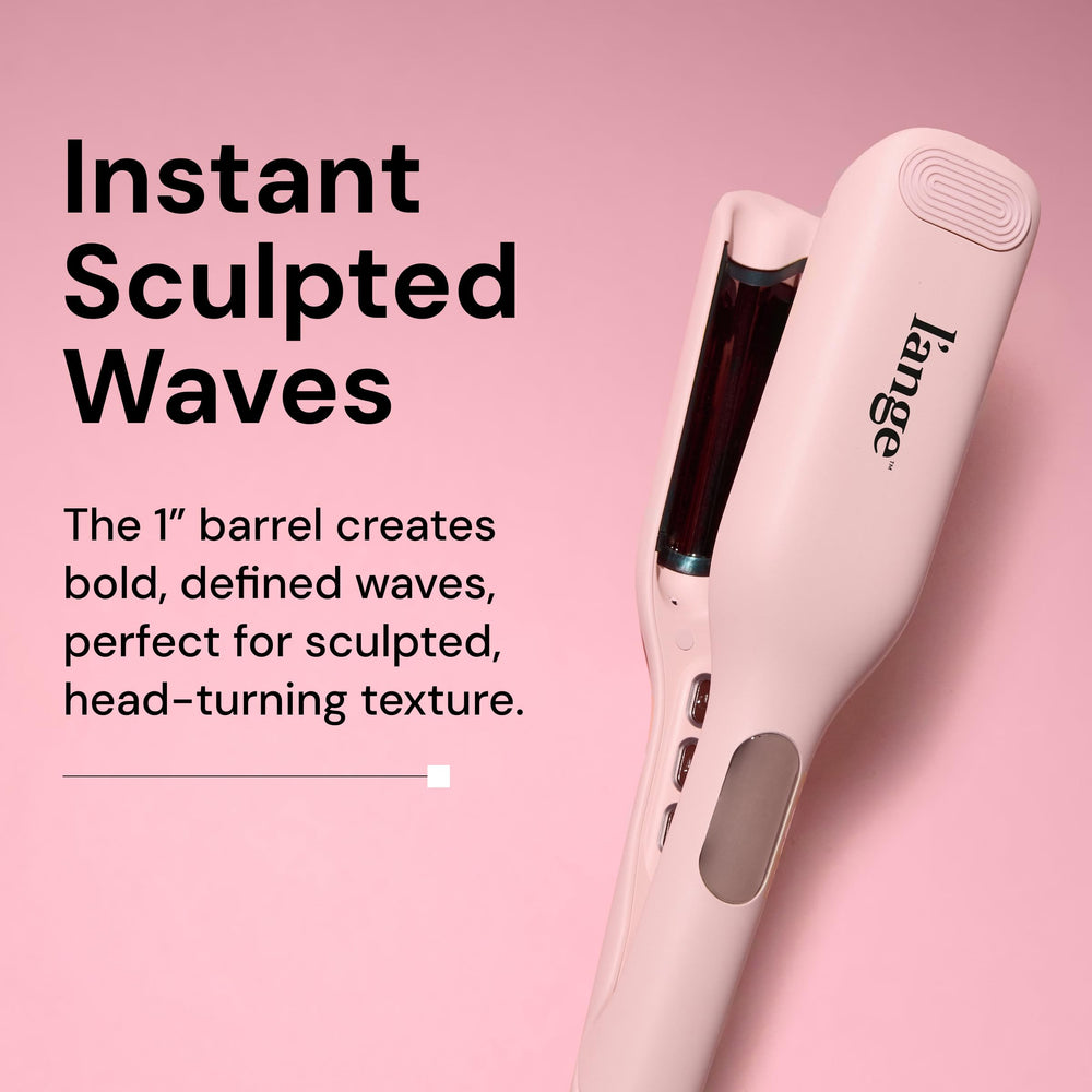 Rizador SculptWaver de L'ANGE HAIR con iones negativos para brillo y frizz controlado.