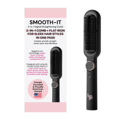 L'ANGE HAIR Smooth-It: peine digital con ajuste de calor para todo tipo de cabello.
