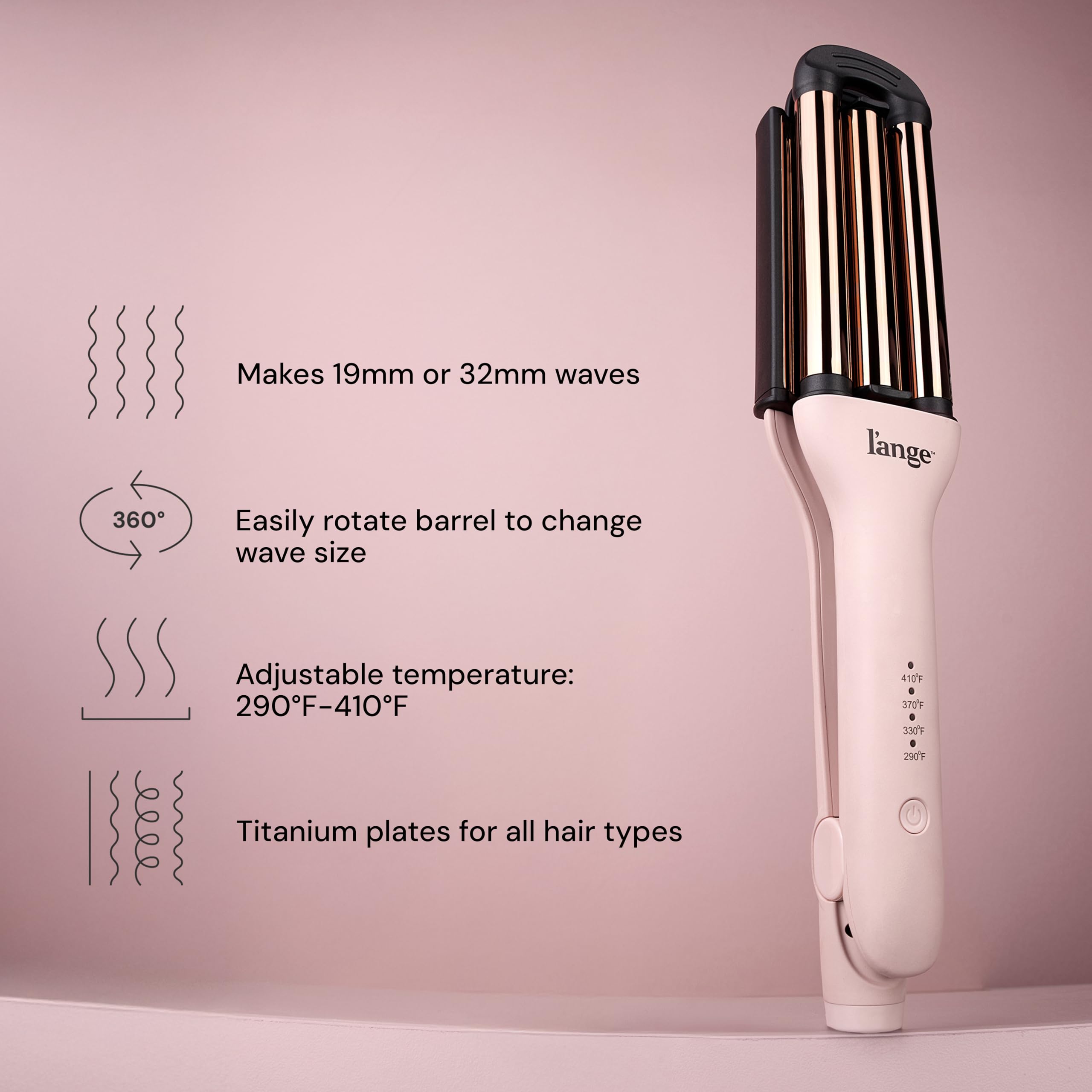VersaWaver de L'ANGE con ondas de 19 mm para rizos definidos