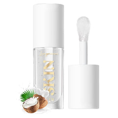 LANGMANNI Aceite labial en bote transparente para hidratación intensiva.