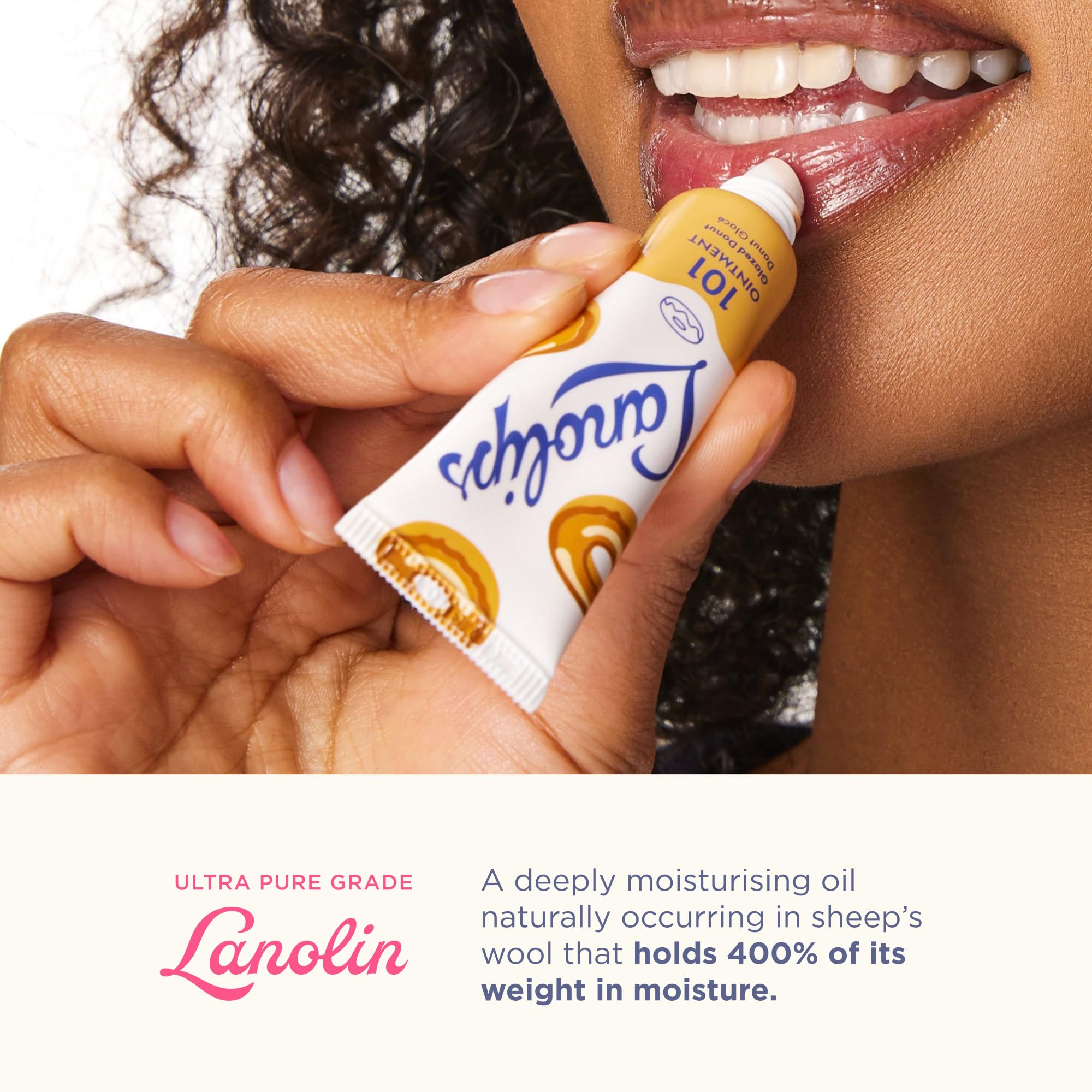 Lanolina pura en Lanolips 101 Ungüento para mayor hidratación.