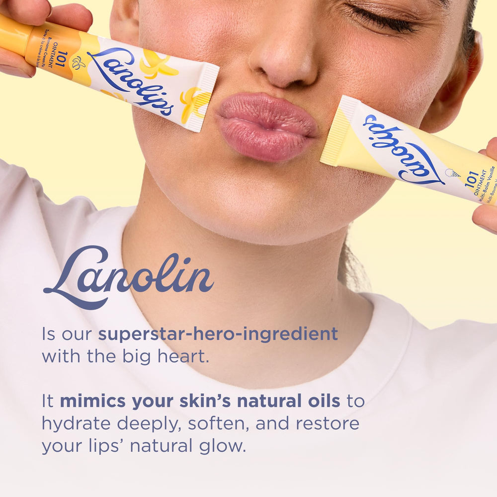 Textura cremosa de Lanolips 101 para labios.