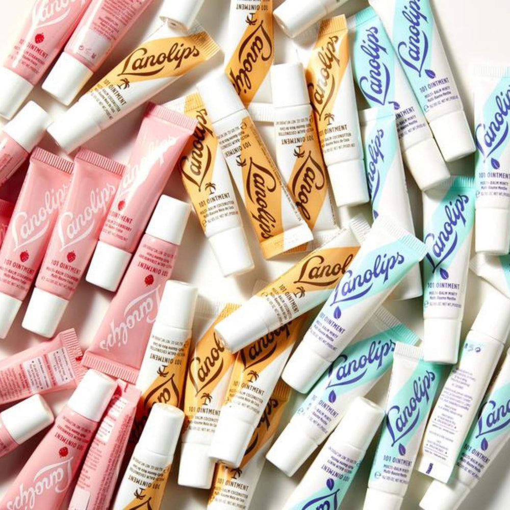 Lanolips Fruity Babies Trio coconutter balm close-up for smooth lips and skin