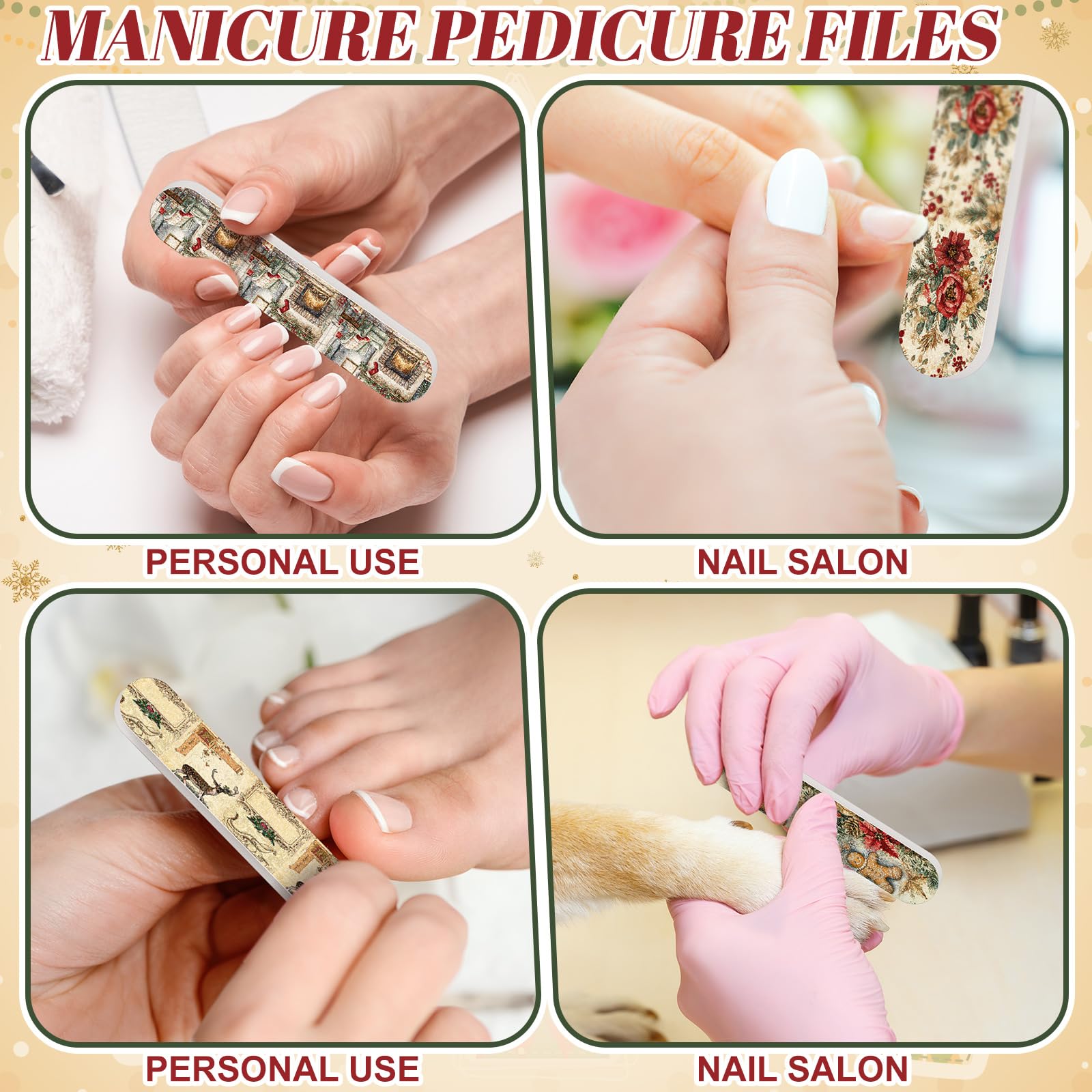La lima de uñas Lanties para manicura casera en navidad.
