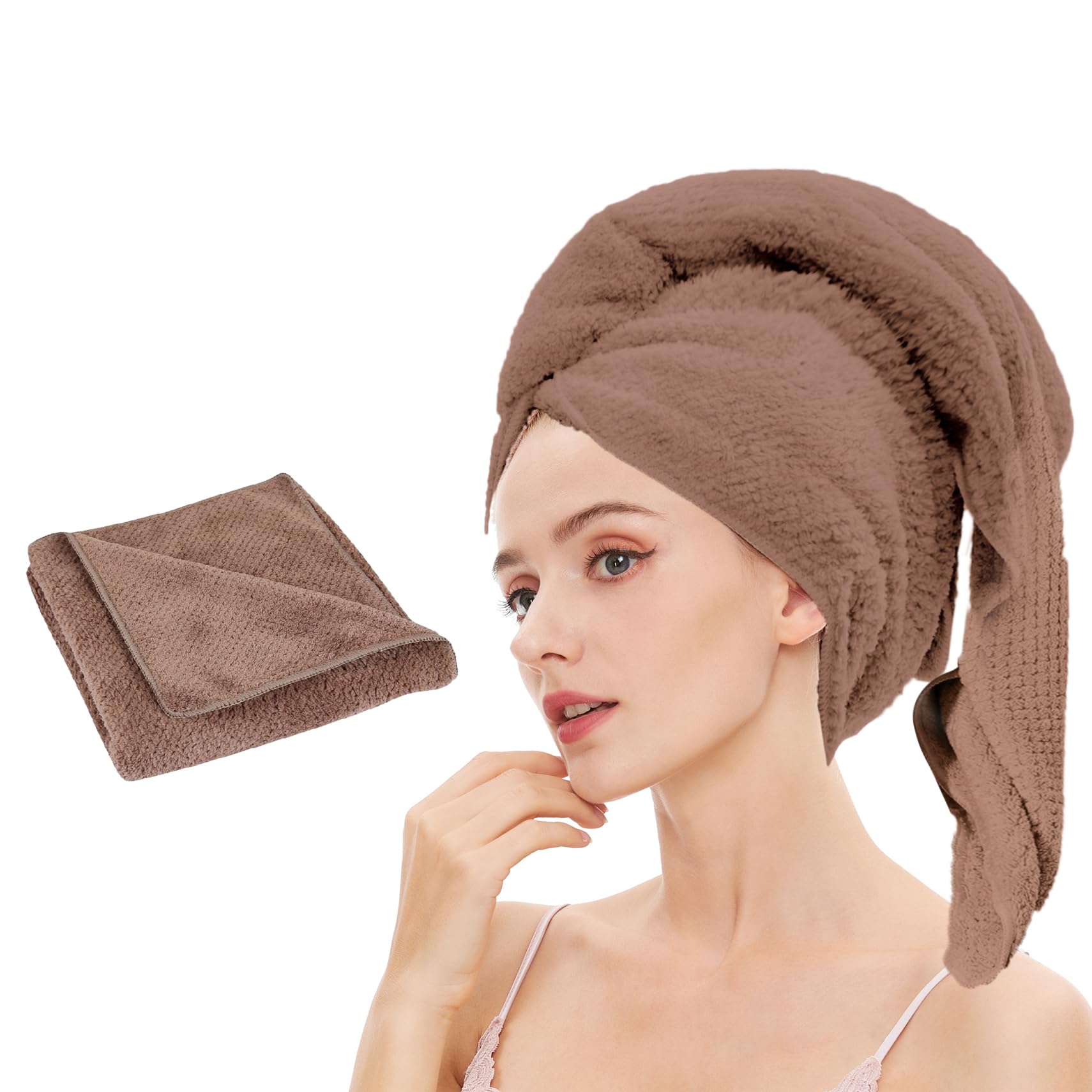 Laojbaba toalla de microfibra para secado rápido del cabello, alta absorción.