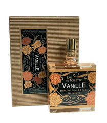 L'Aromarine Outremer Vanille: botella con filigrana art-nouveau para colección y uso diario.