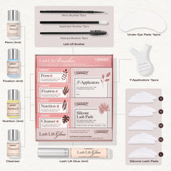 LASHVIEW Lash Lift Kit bottles highlight safe formulas for gentle lash curling